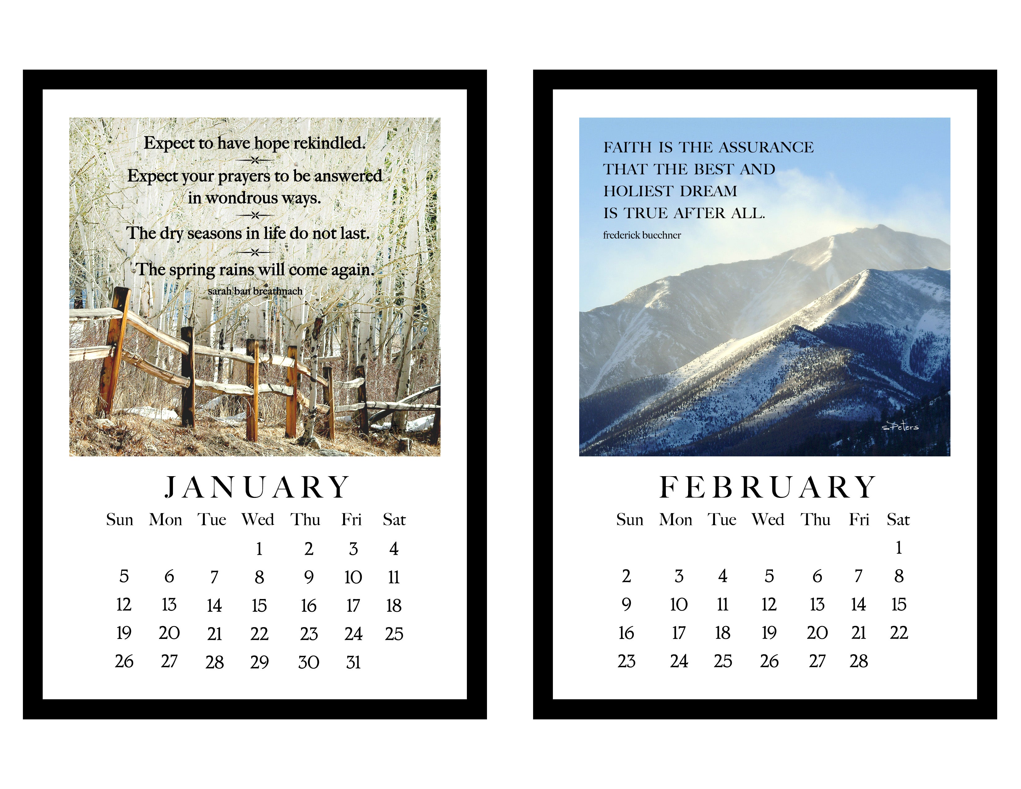 2025 Tried and True Calendar with Easel