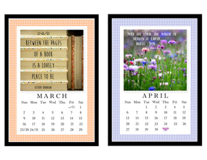 2025 Endearment Calendar with Easel Frame