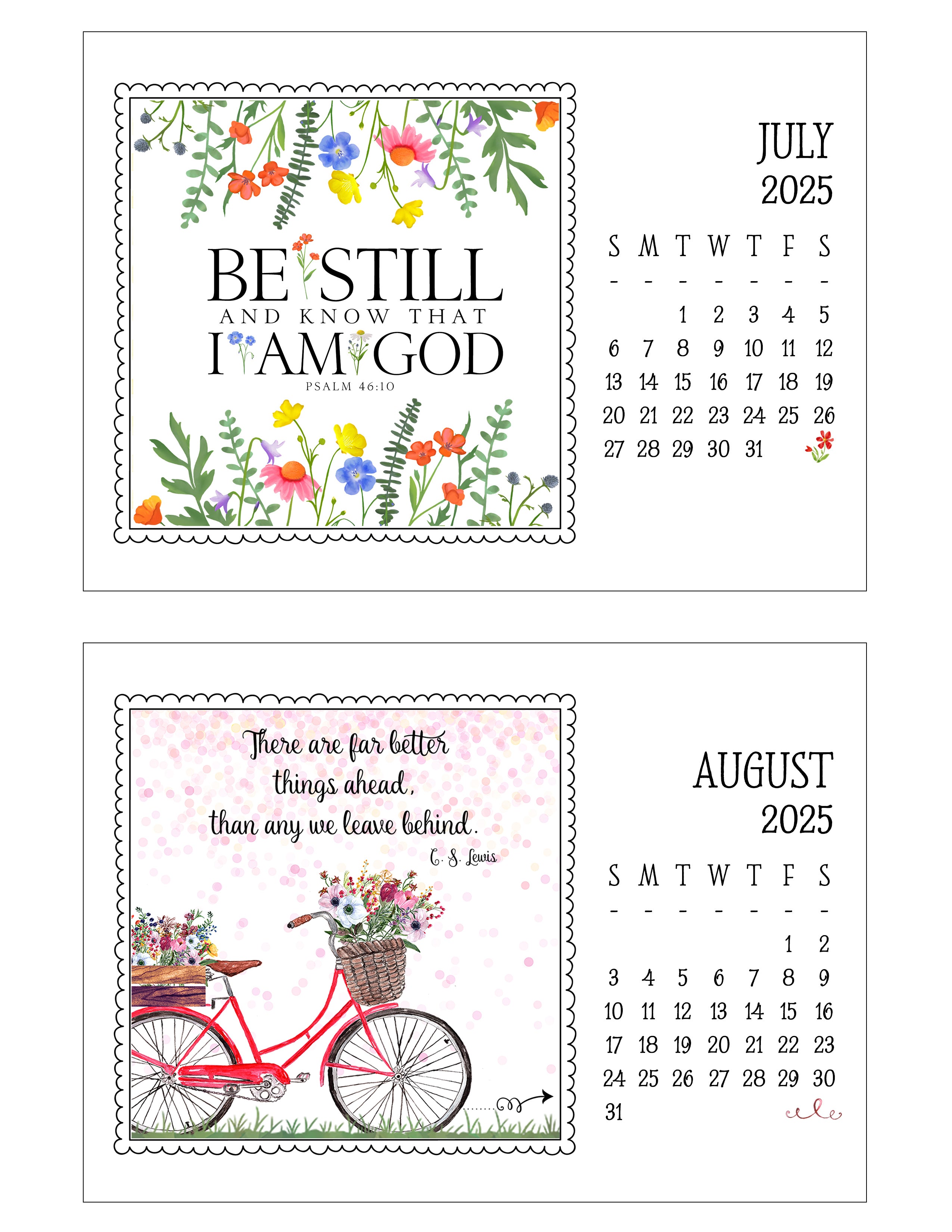 2025 Little Lift Calendar (Refill)