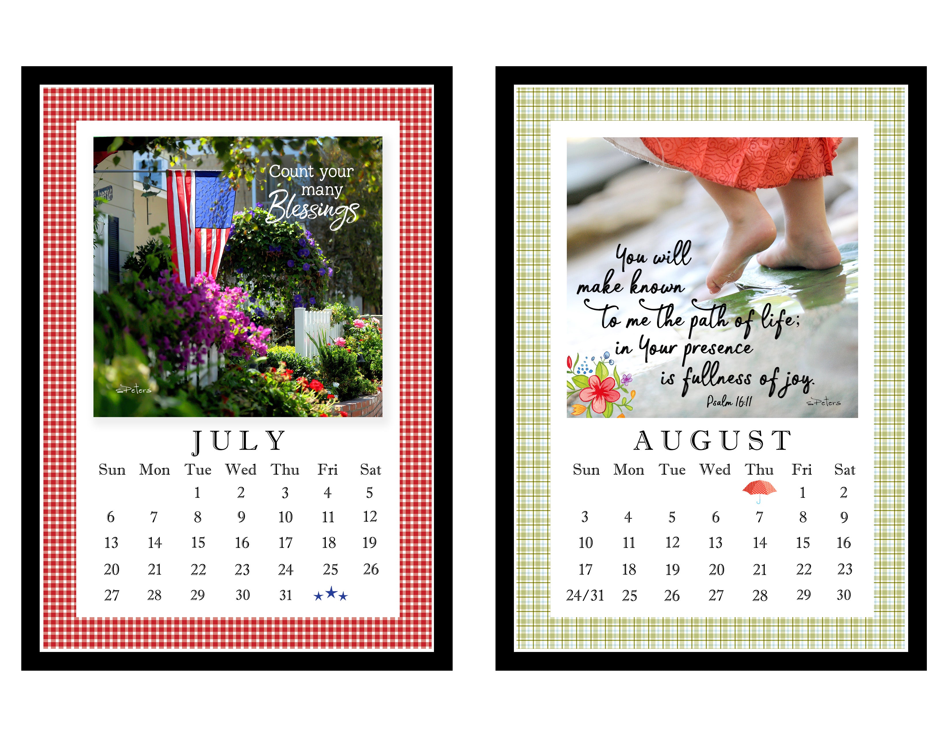 2025 Endearment Calendar with Easel Frame