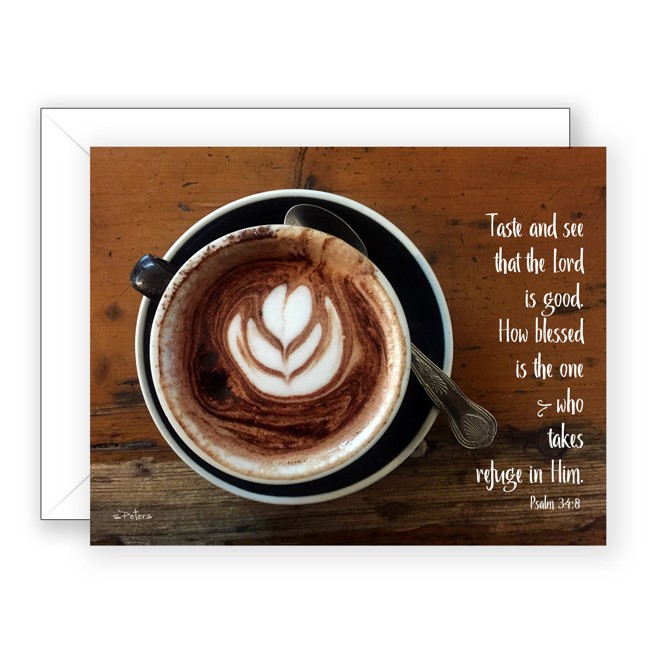 Cuppa Comfort (Psalm 34:8) - Encouragement Card (Blank)