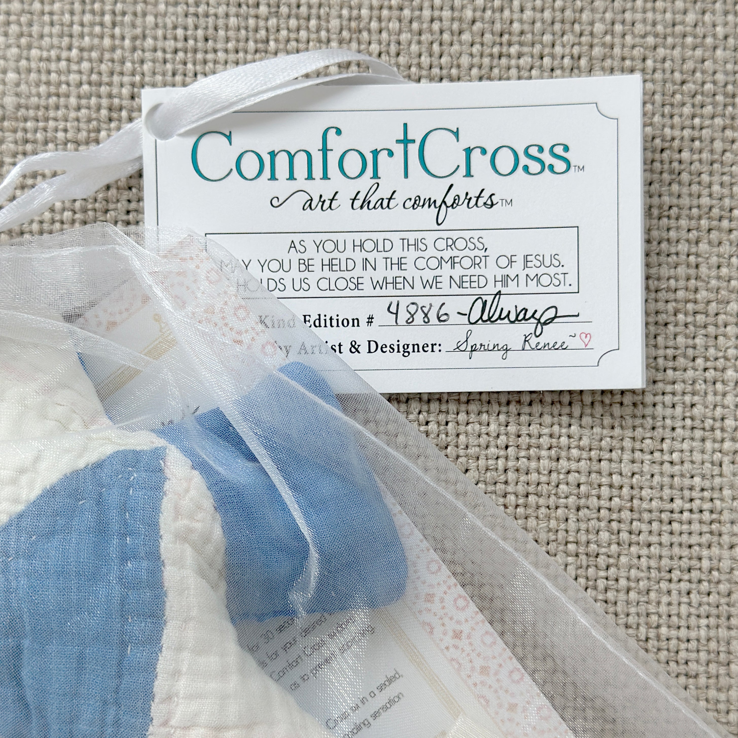 Comfort Cross-Always (Psalm 103:22) Lavender Scent