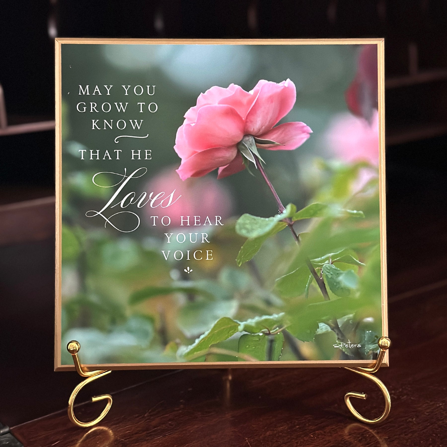 Pink Prayer - 8x8 Beveled Board