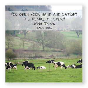 Psalm 145:16 - English Dairy - Mini Print