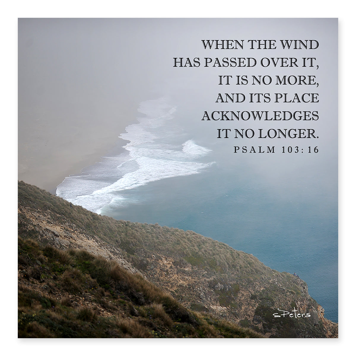 Psalm 103:16 - Misty Cove - Mini Print