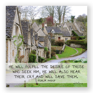 Psalm 145:19 - Arlington Row Frameable Print