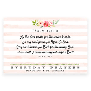 As The Deer Pants for the Water (Psalm 42:1-2) - Everyday Prayer Card