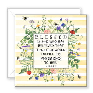 Blessed is She (Luke 1:45) - Encouragement Card