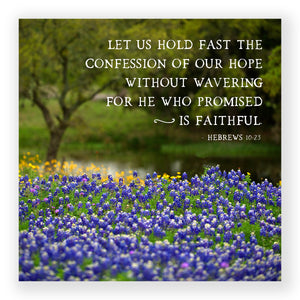 Bluebonnet Byway (Hebrews 10:23) - Frameable Print