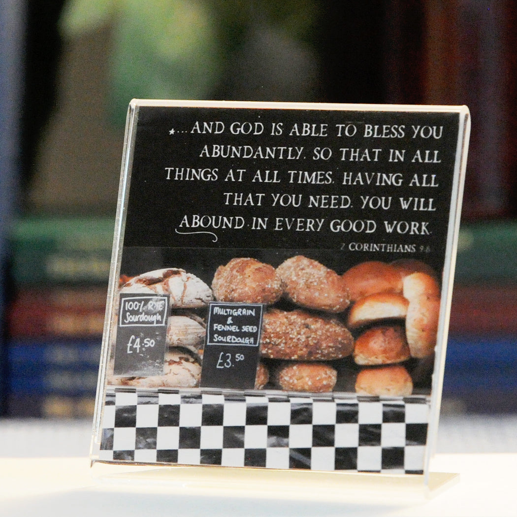 Bread Work (2 Corinthians 9:8) - Framed Mini Print