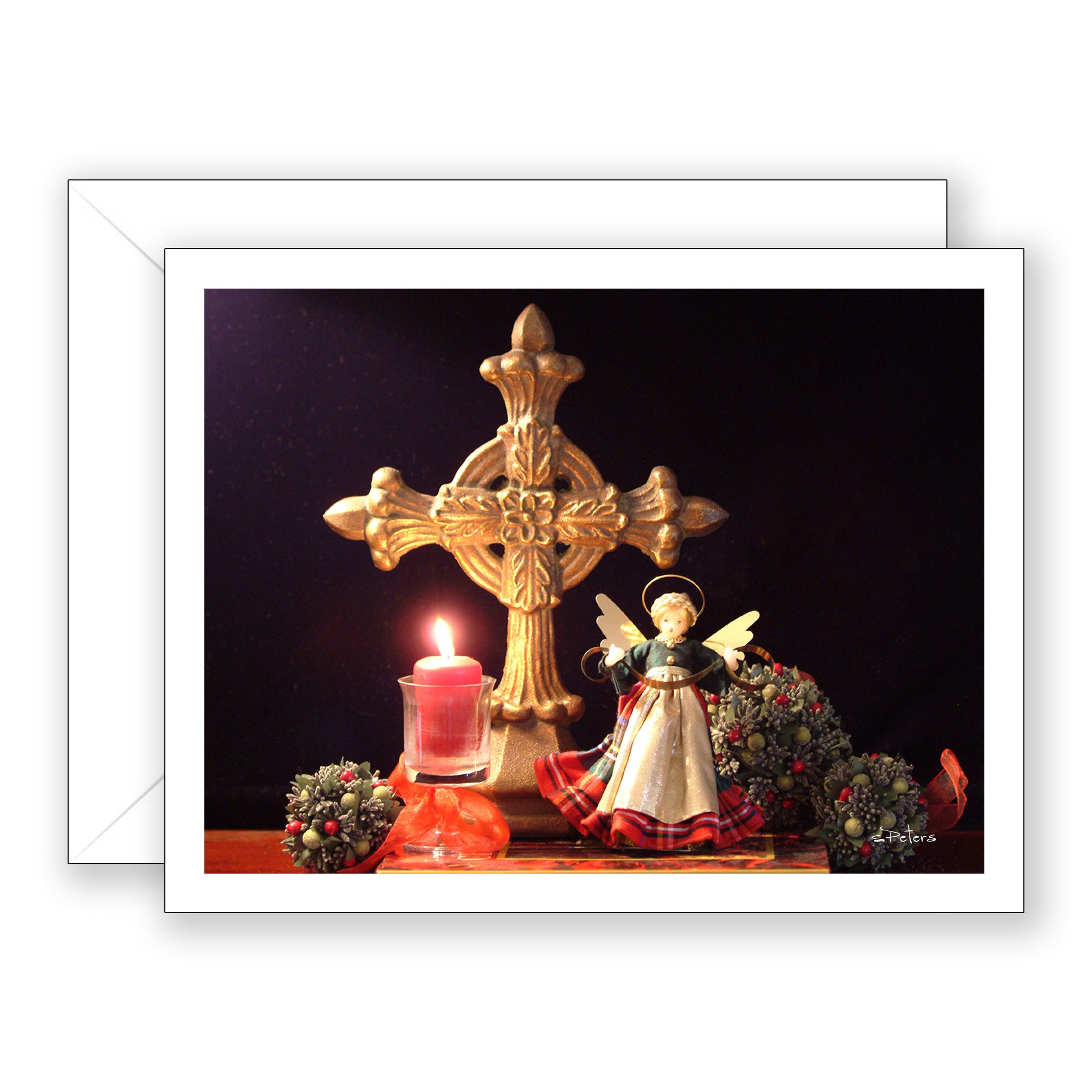 Christmas Blessing Notecard - Blank Art Card