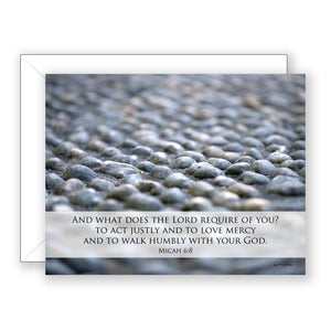Cobblestone Way (Micah 6:8) - Encouragement Card (Blank)