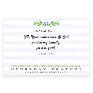 For Your Name's Sake (Psalm 25:11) - Everyday Prayer Card