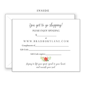 Bradbury Lane Gift Card - Chrismas Bow