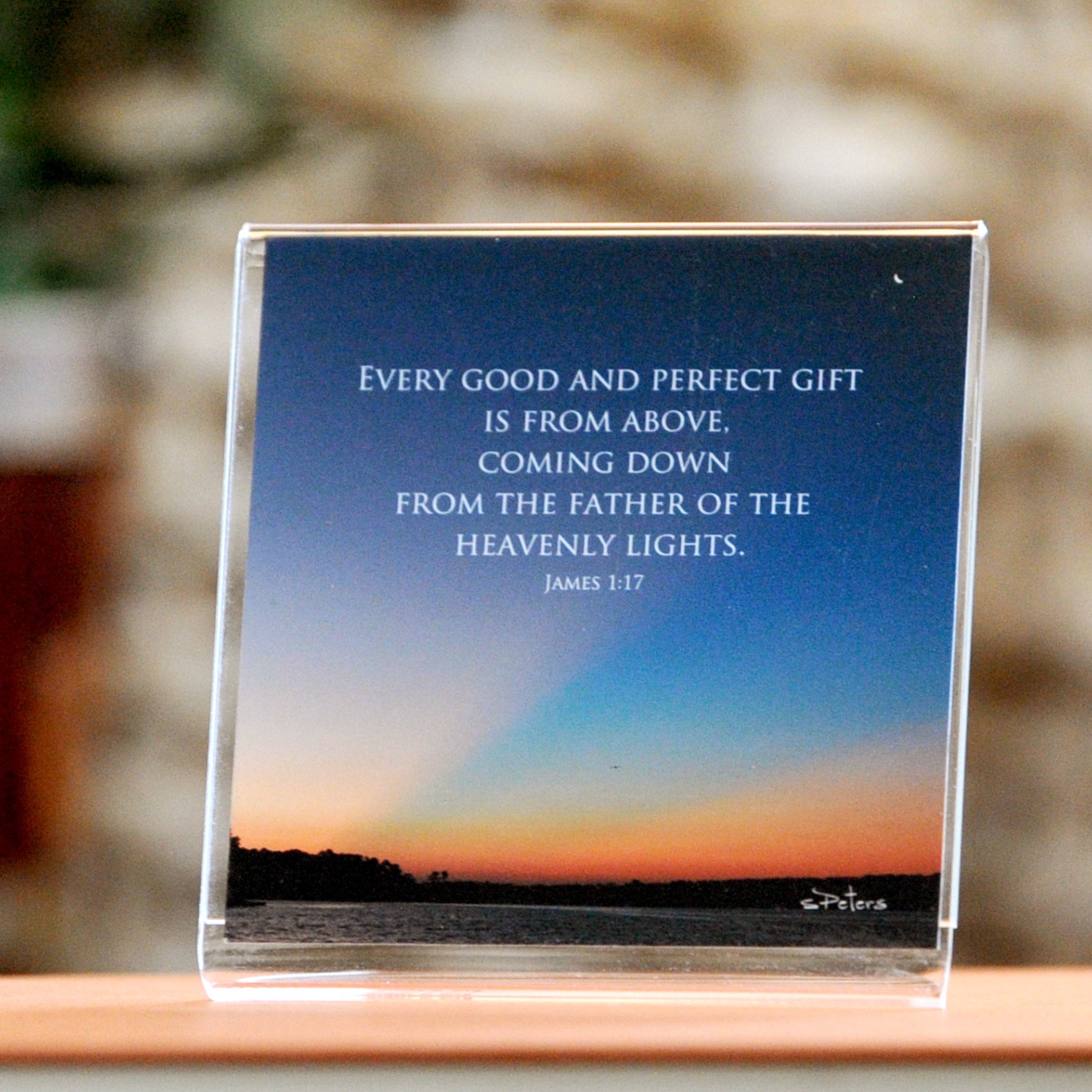 Heavenly Light (James 1:17) - Framed Mini Print