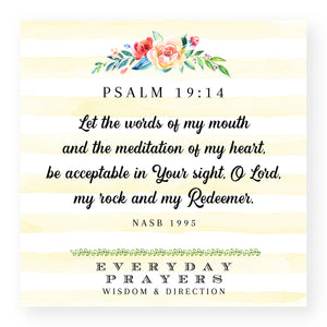 Let The Words Of My Mouth (Psalm 19:14) - Mini Print