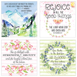 Stop and Consider - 31 Days of Scripture - Boxed Mini Print Collection with Acrylic Holder