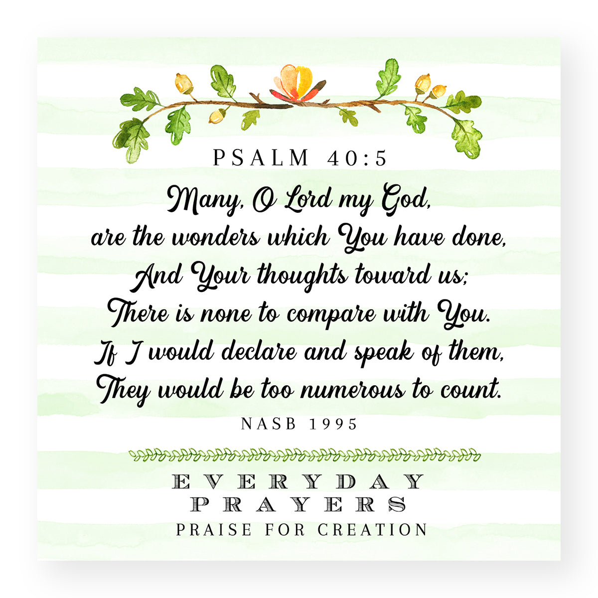 Many, O Lord My God (Psalm 40:5) - Mini Print