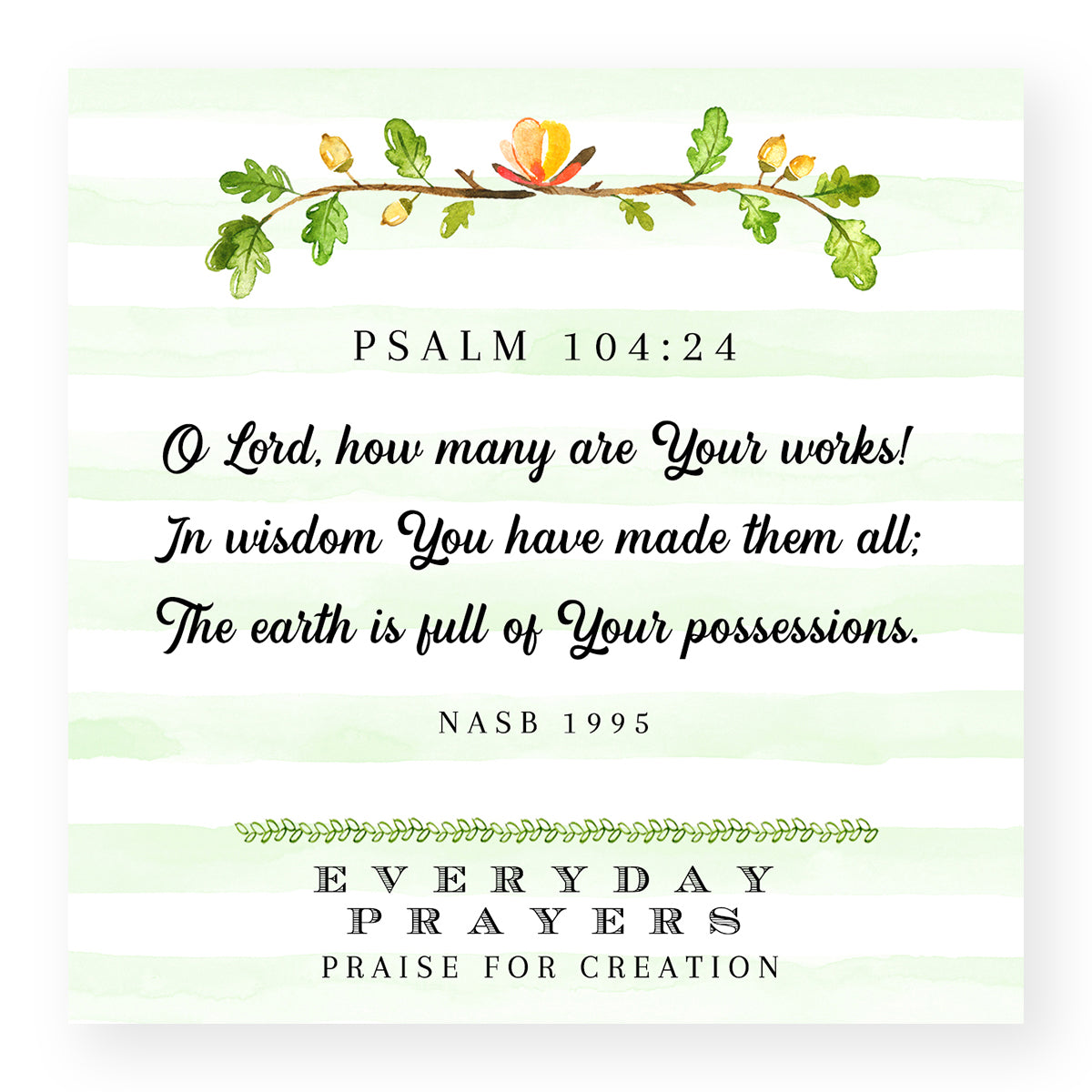 O Lord, How Many (Psalm 104:24) - Mini Print