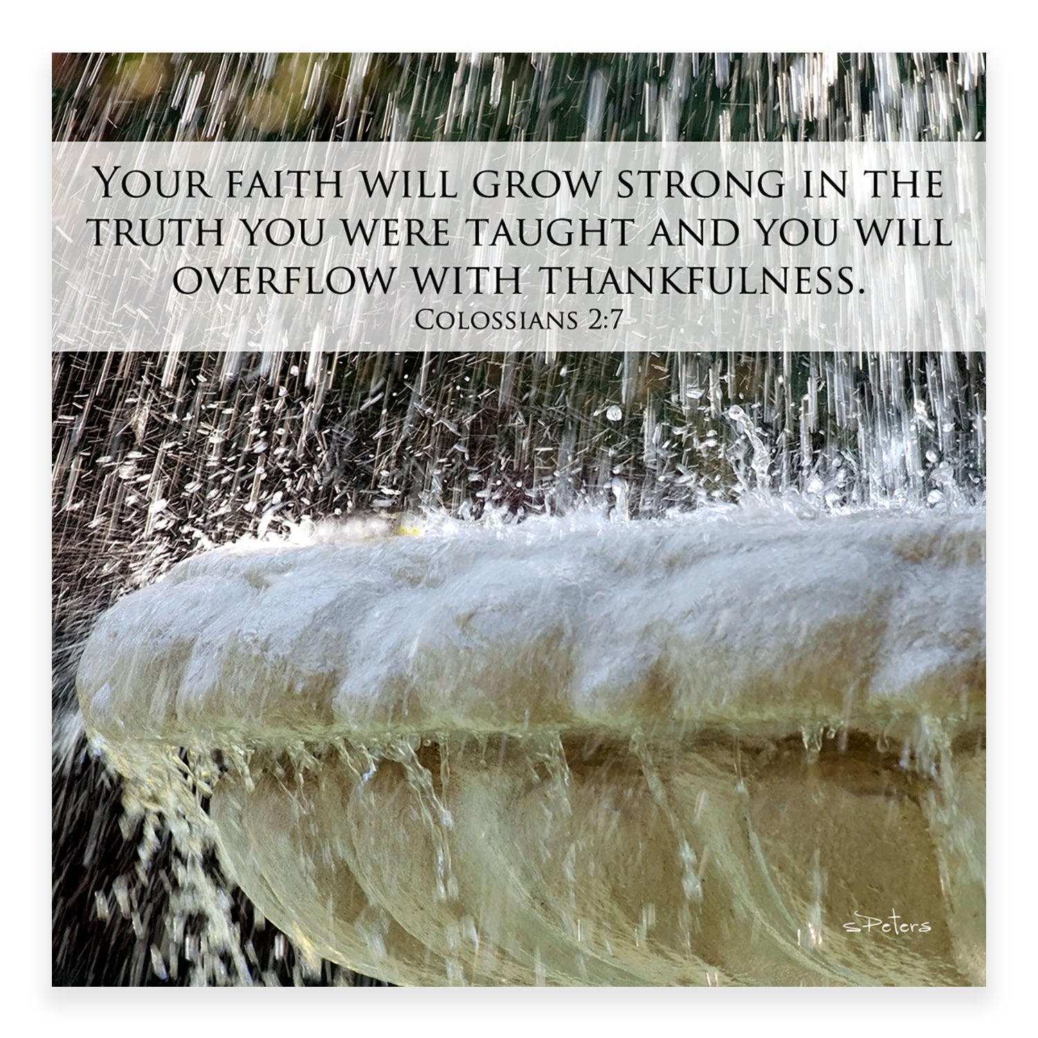 Overflowing (Colossians 2:7) - Mini Print