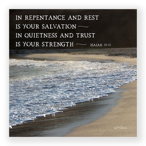 Peaceful Shore (Isaiah 30:15) - Frameable Print