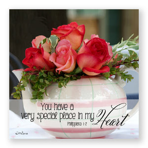 Pot of Posies (Philippians 1:7) - Mini Print