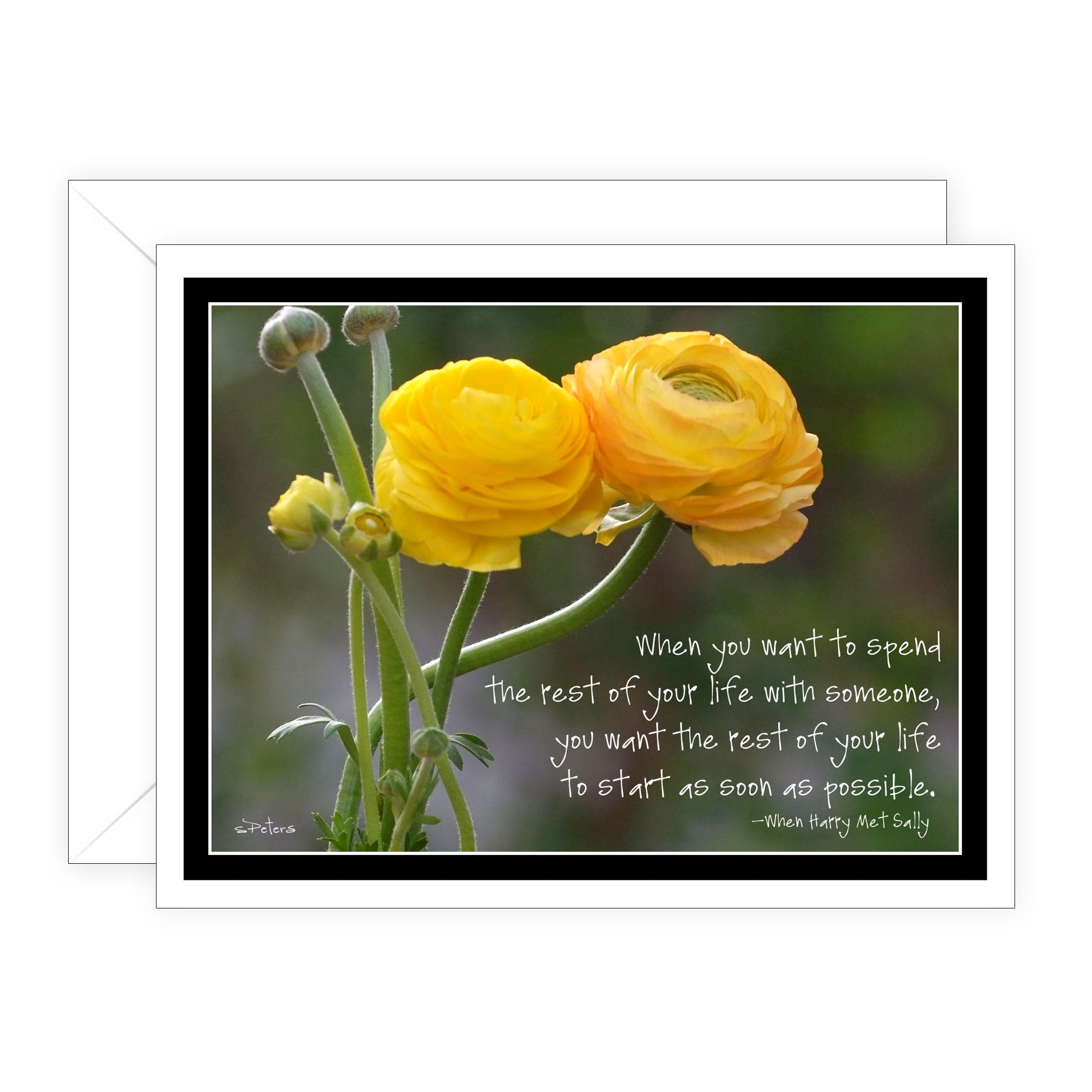 Ranunculus Romance - Bridal Shower & Wedding Notecard