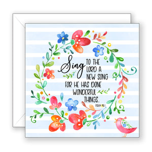 Sing to the Lord (Psalm 98:1) - Encouragement Card