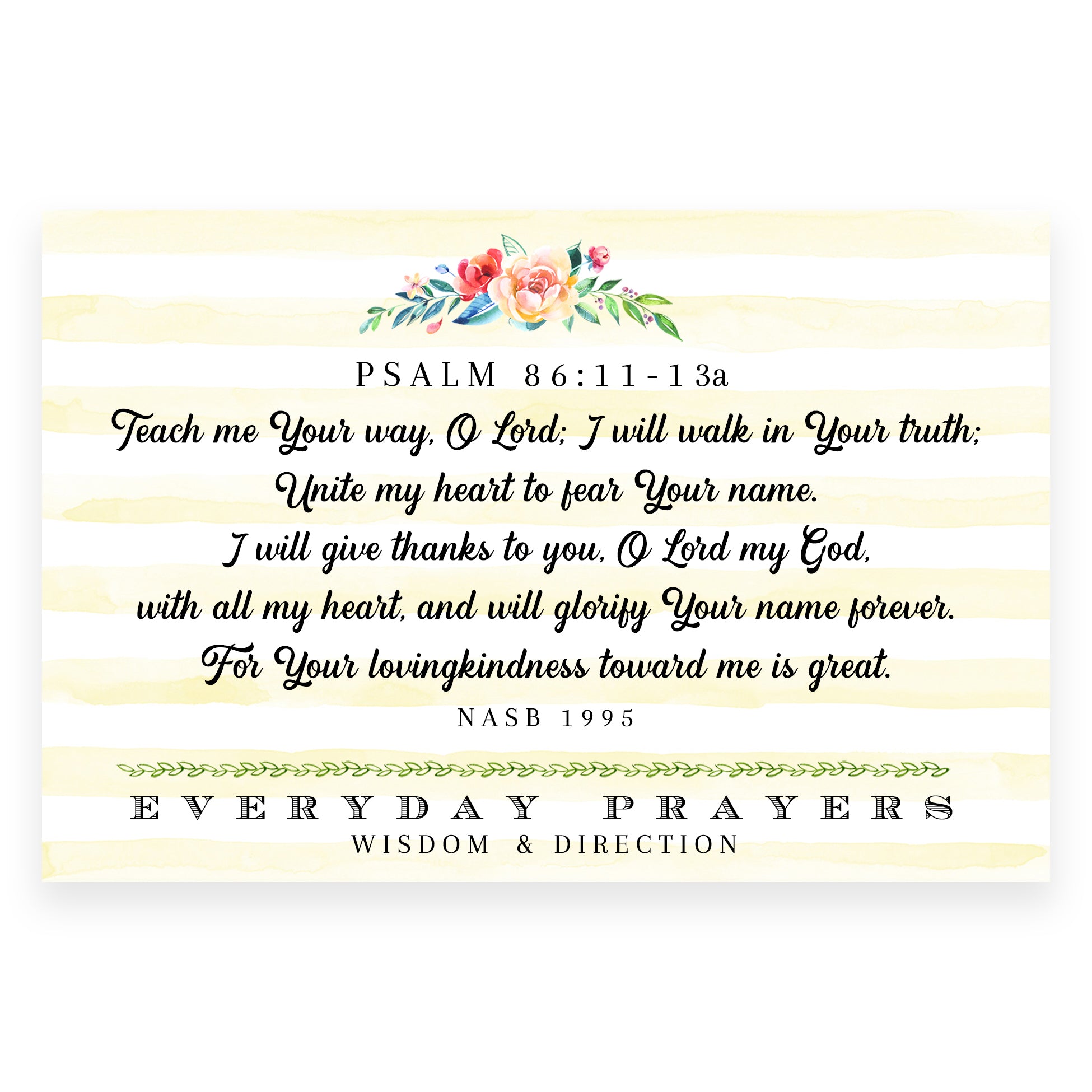 Teach Me Your Way (Psalm 86:11-13a) - Everyday Prayer Card